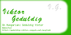 viktor geduldig business card